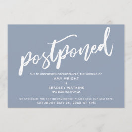 Invitación Escritura a mano moderna en Boda pospuesto Dusty B