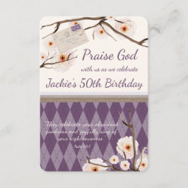 Invitación Escritura de cumpleaños floral cristiana