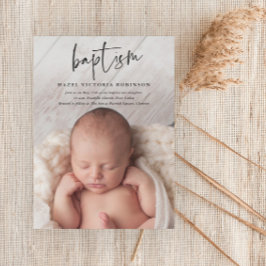 Invitación Escritura moderna Bautismo religioso