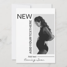 Escritura moderna tipografía simple foto embarazo