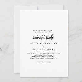 Invitación Escritura Rusa Nuestra Boda Española