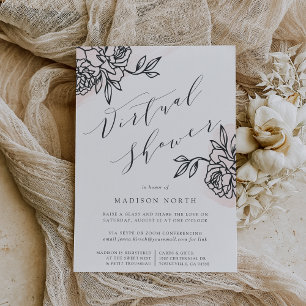 Invitación Escrutinio virtual de jardín secreto o Baby Shower