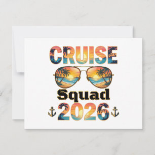 Invitación Escuadrón de Crucero 2026 - Atardecer Retro