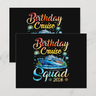 Invitación Escuadrón de crucero de cumpleaños 2026