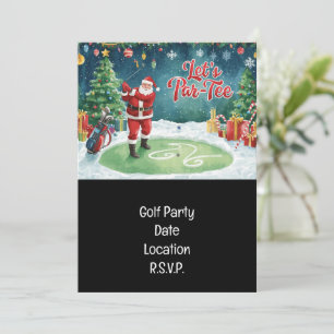 Invitación Escuadrón de Navidades del fiesta del Golf Par Tee