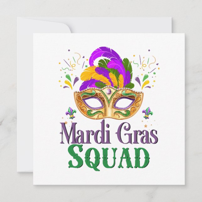 Invitación Escuadrón Mardi Gras (Anverso)