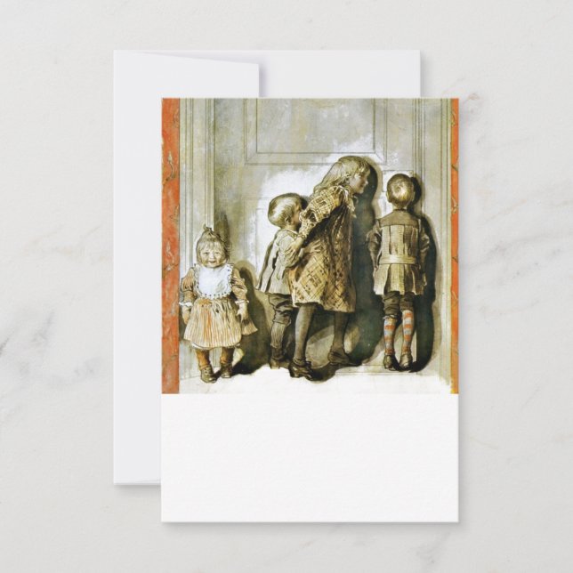 Invitación Escuchando en la Nochebuena de la puerta (Anverso)