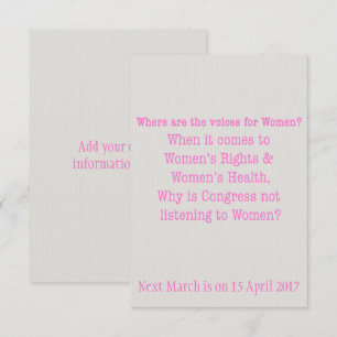 Invitación Escuche a las mujeres (2017)