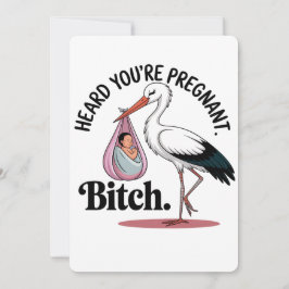 Invitación Escuché a tu bebé embarazada embarazada de una cig