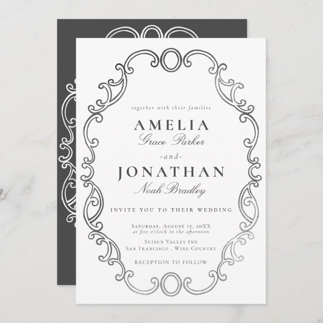 Invitación Escudo Boda de Victoria (Anverso / Reverso)