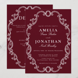 Invitación Escudo Boda de Victoria