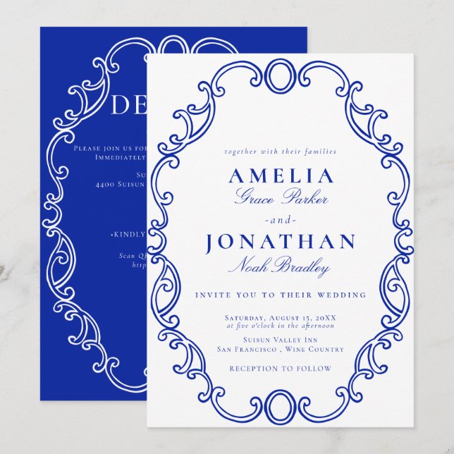 Invitación Escudo Boda de Victoria (Anverso / Reverso)