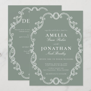 Invitación Escudo Boda de Victoria