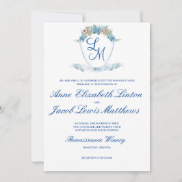 Invitación Escudo Boda personalizada con Hydrangea