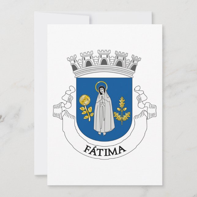 Invitación Escudo de armas de Fátima, Portugal (Anverso)