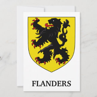 Invitación Escudo de Armas de Flandes León Heráldico