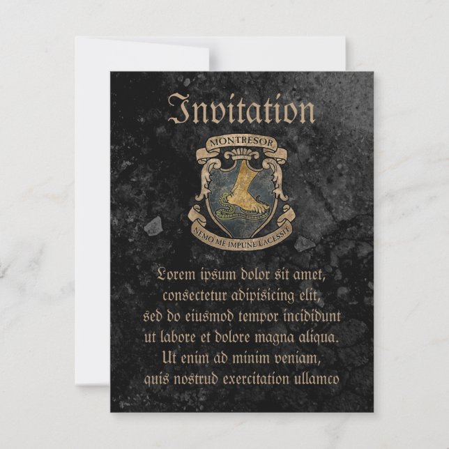 Invitación Escudo de armas de Montresor (Anverso)