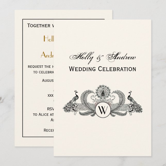 Invitación Escudo de Armas de Piña Heraldica Preppy (Anverso / Reverso)