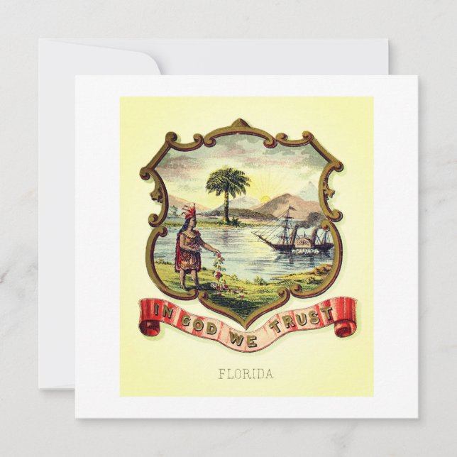 Invitación Escudo de armas del estado de Florida (1876) (Anverso)
