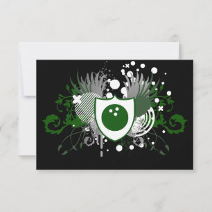 Invitación escudo de bolos de alta fidelidad