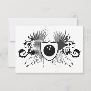 Invitación escudo de bolos de alta fidelidad