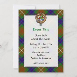 Invitación Escudo de Clan Fraser sobre la caza de la invitaci