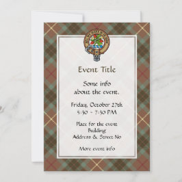 Invitación Escudo de Clan Fraser sobre la caza del tartán