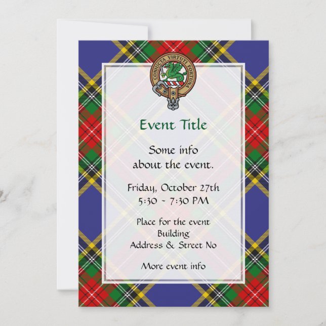 Invitación Escudo de Clan MacBeth (Anverso)