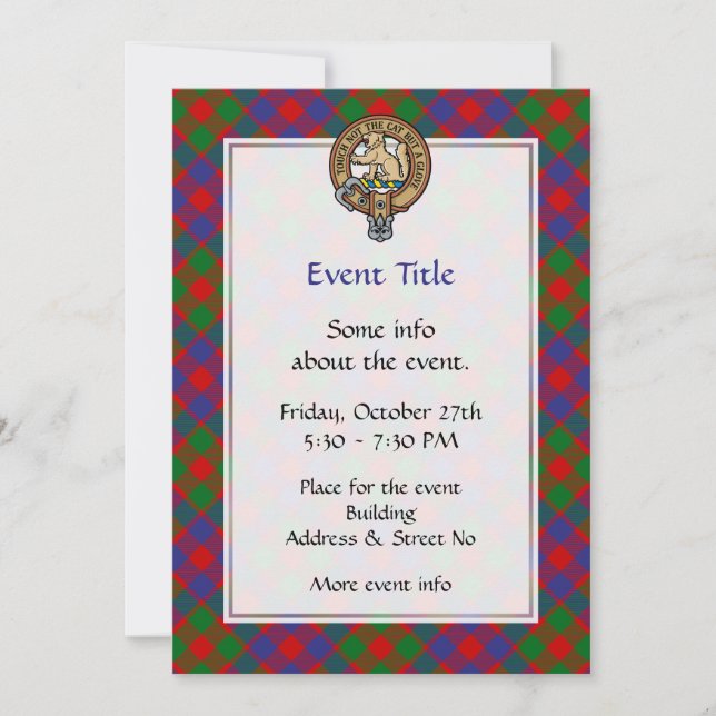 Invitación Escudo de Clan MacGowan (Anverso)