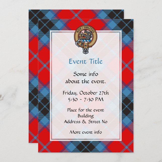 Invitación Escudo de Clan MacTavish (Anverso / Reverso)