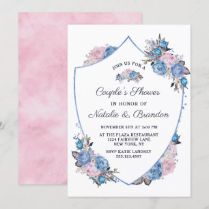 Invitación Escudo de encanto parisino ducha de matrimonio de 