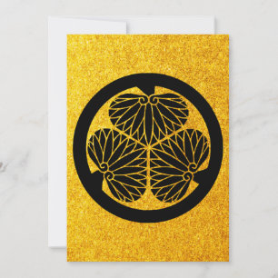 Invitación Escudo de familia japonesa del Shogun Tokugawa