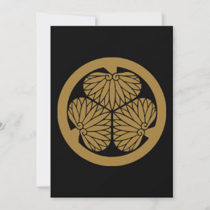 Invitación Escudo de familia japonesa del Shogun Tokugawa