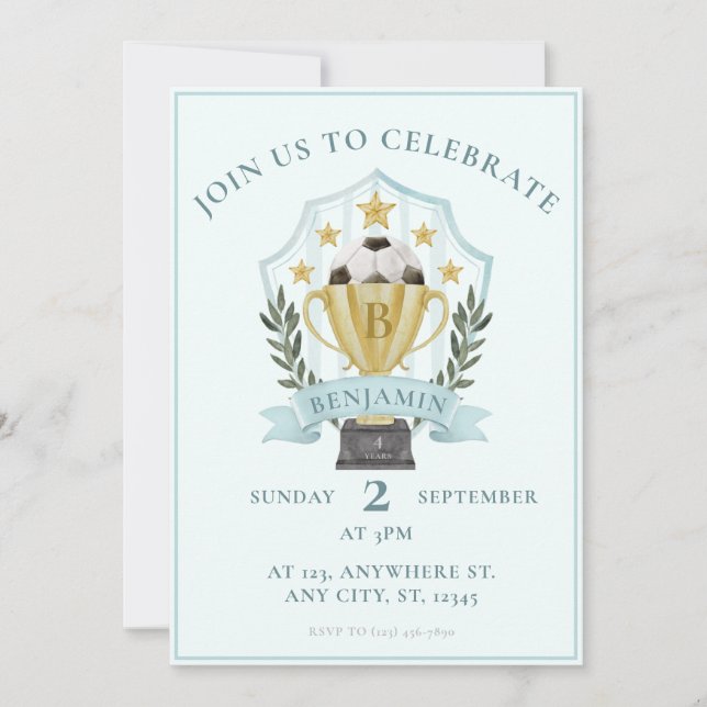 Invitación Escudo de fútbol (Anverso)