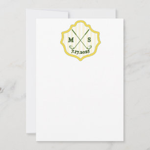 Invitación Escudo de golf con fecha