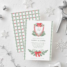 Invitación Escudo de navidades | Boda caprichoso y colorido