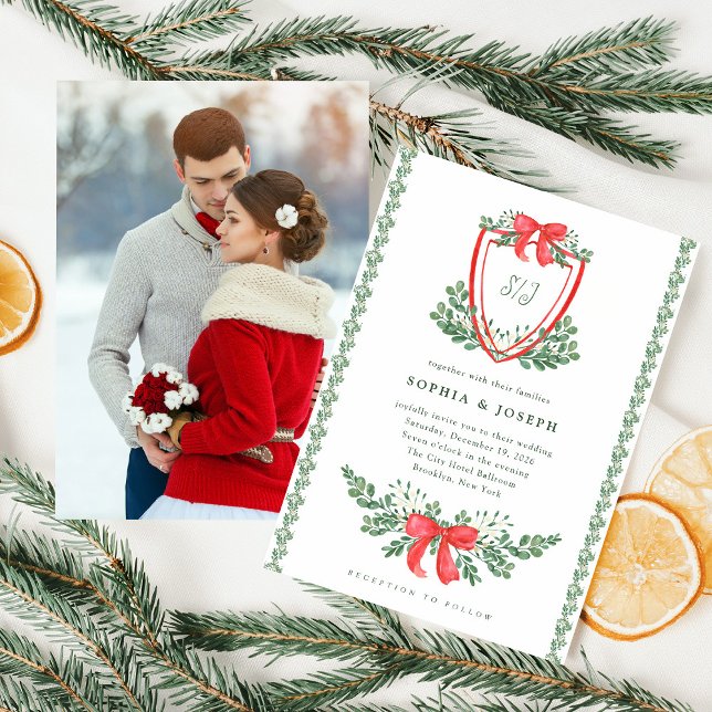 Invitación Escudo de navidades | Boda fotográfico caprichoso (Subido por el creador)