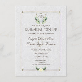 Invitación Escudo de oro real Ensayo de vegetación exuberante