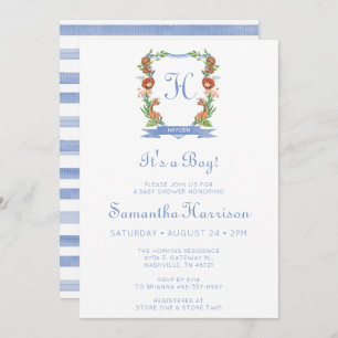 Invitación Escudo de Safari de la Selva es un chico Baby Show