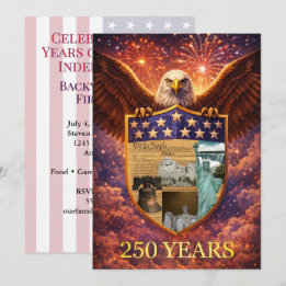 Invitación Escudo del Águila Americana del 4 de Julio 250º