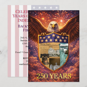 Invitación Escudo del Águila Americana del 4 de Julio 250º