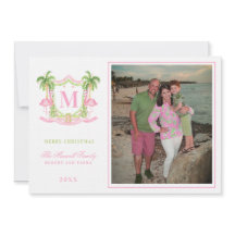 Escudo Flamingo Navidades Preppy Monograma