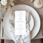 Invitación Escudo floral clásico Boda menú de cena<br><div class="desc">c</div>