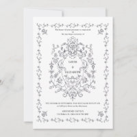 Escudo floral vintage ornamento borde romántico
