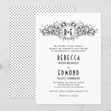 Escudo heráldico de época con boda de iniciales