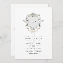 Invitación Escudo Monograma Boda Lakeside