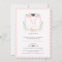 Escudo Monograma de Graduación de Cinta de Coquett