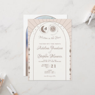 Invitación Escudo Monograma de la Luna y el Sol del Arco Cele