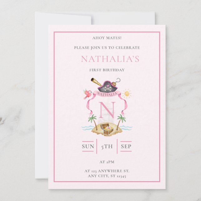 Invitación Escudo pirata (Anverso)