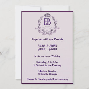 Invitación Escudo real inicial